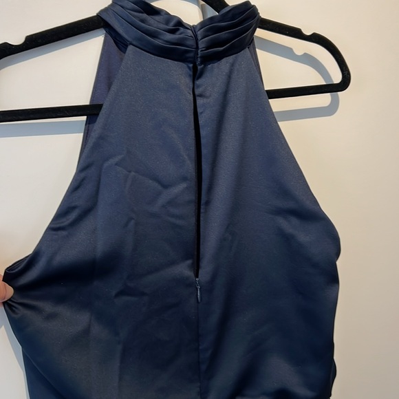 Adrianna Papell size 6 floor length navy blue dress - Picture 4 of 5